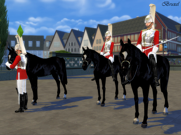 Sims 4 Royal Lifeguard Set by Bruxel at TSR