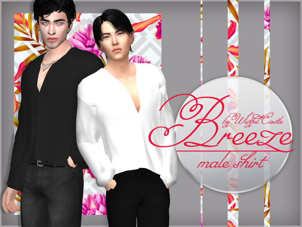 Sims 4 Breeze male shirt by WistfulCastle at TSR