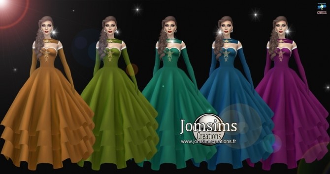 Sims 4 Miss Christmas dress at Jomsims Creations
