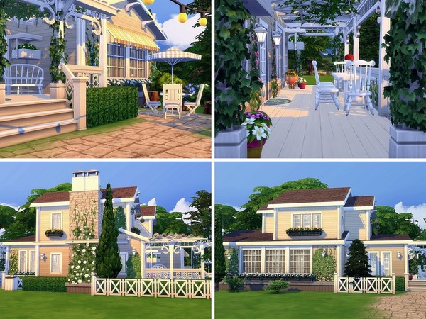 Sims 4 Dreamy Life house by MychQQQ at TSR