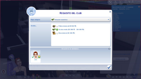 Higher money requeriment for join to Clubs by edespino at Mod The Sims