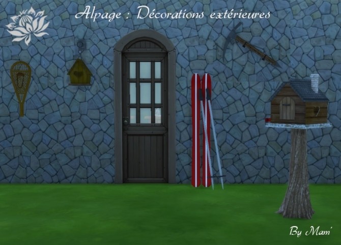 Sims 4 Alpage outdoor decorations by Maman Gateau at Sims Artists