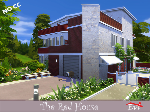 Sims 4 The Red House by evi at TSR