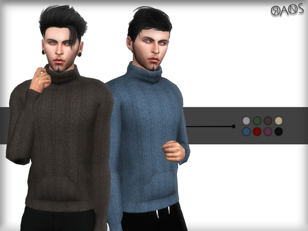 Sims 4 Knit Sweatshirt by OranosTR at TSR