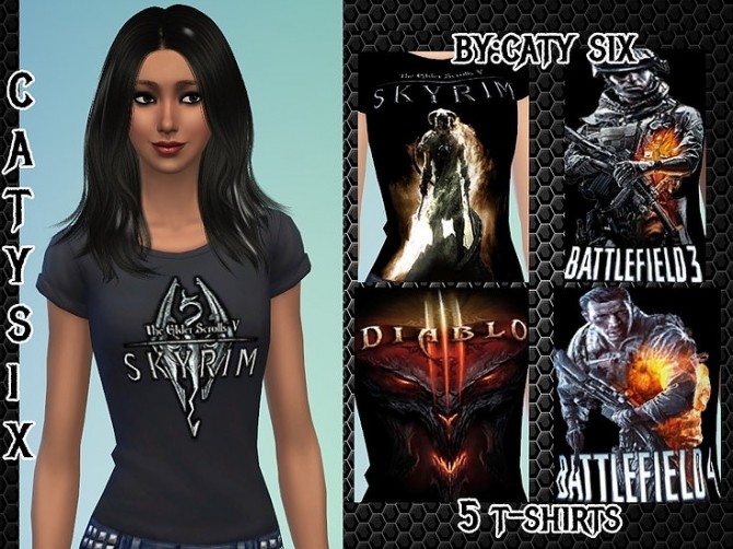 Sims 4 T Shirts Video Games (For Her) at CatySix