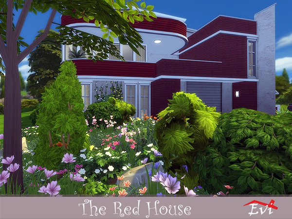 Sims 4 The Red House by evi at TSR