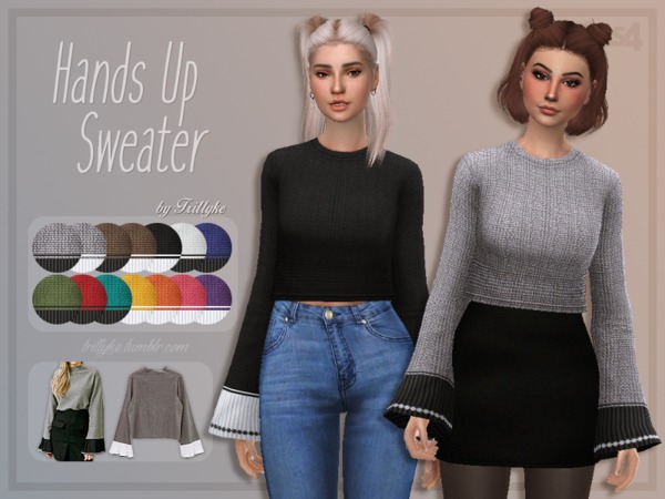 Sims 4 Hands Up Sweater by Trillyke at TSR