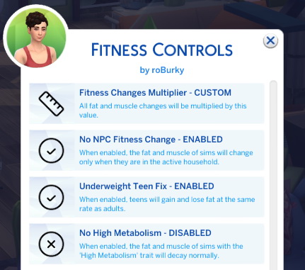 Sims 4 Fitness Controls by roBurky at Mod The Sims