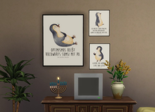 Sims 4 Mr & Mrs Panda Pinguin Painting No. 1 at ChiLLis Sims