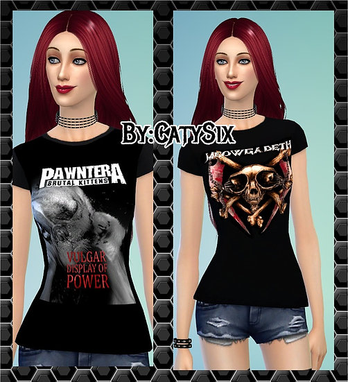 Sims 4 T shirts Cats Rock VOL 1 at CatySix
