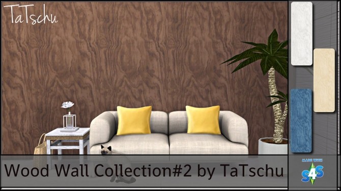 Sims 4 Modern Wood Wall Collection at TaTschu`s Sims4 CC