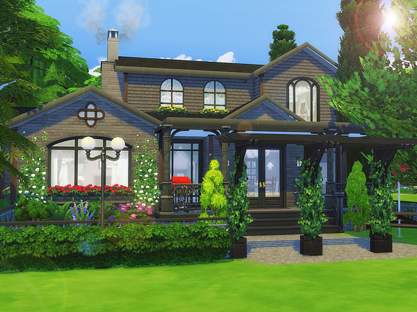 Sims 4 Suburban Dream house by MychQQQ at TSR