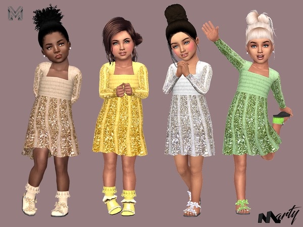 Sims 4 Glitter Dress T by MartyP at TSR
