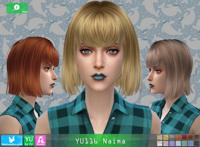 Sims 4 YU116 Naima hair at Newsea Sims 4