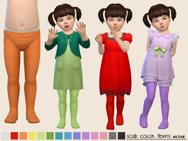 Sims 4 SolidColor Tights by Paogae at TSR
