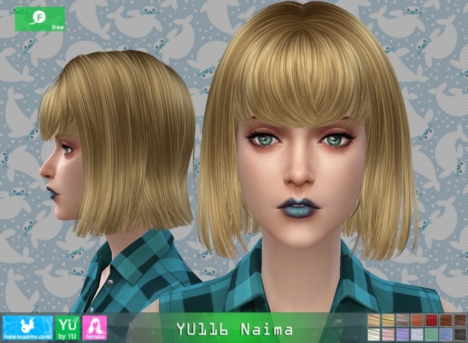 Sims 4 YU116 Naima hair at Newsea Sims 4