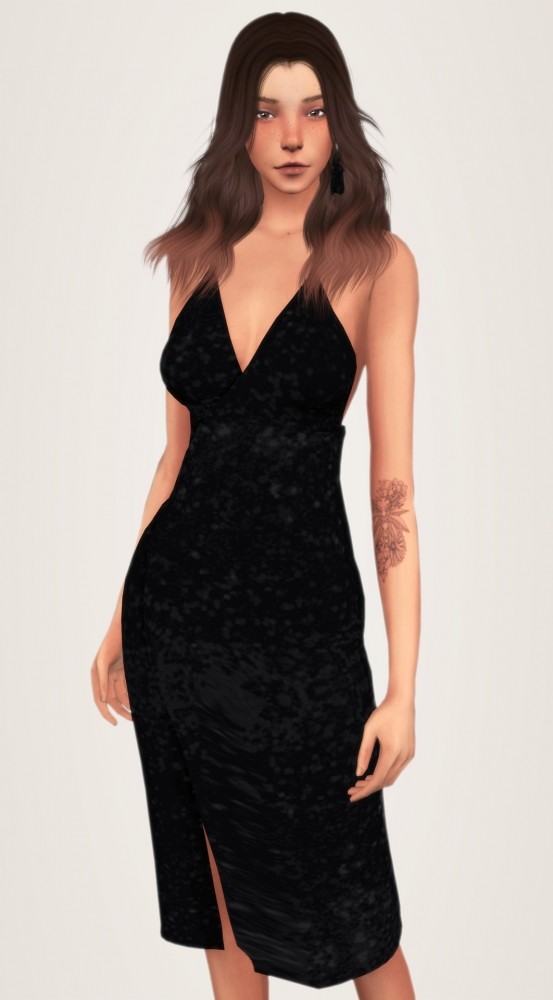 Sims 4 New Year Dress at Elliesimple