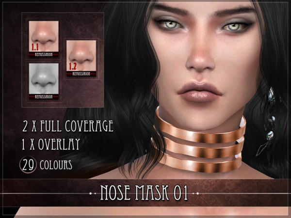 Sims 4 Nose mask 01 set by RemusSirion at TSR