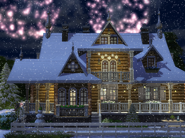Sims 4 Pod Jedlami winter cottage by dasie2 at TSR