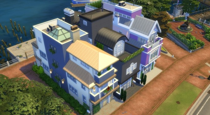 Sims 4 Palisades Beach Row NO CC by Simooligan at Mod The Sims