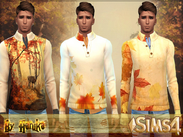 Sims 4 Autumn sweater by Haruka23 at TSR