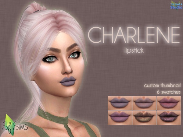 Sims 4 CHARLENE lipstick by SF Sims at TSR