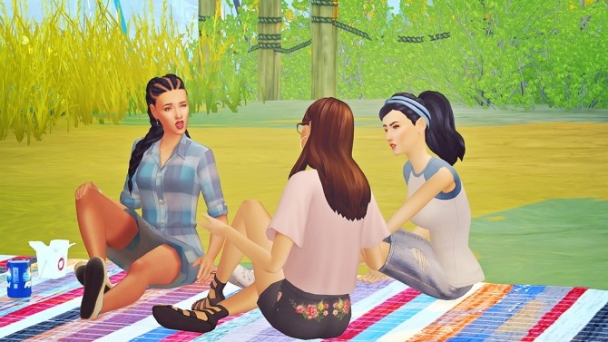 Sims 4 Josie Friends Lounging Single Pose Pack at Josie Simblr