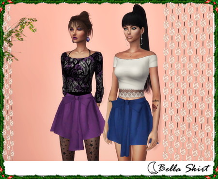 BELLA SKIRT WITH BOW at Blue8white » Sims 4 Updates