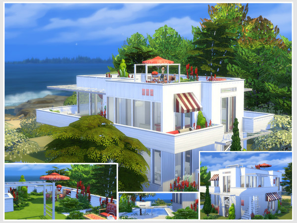 Sims 4 Rouge baiser house by philo at TSR