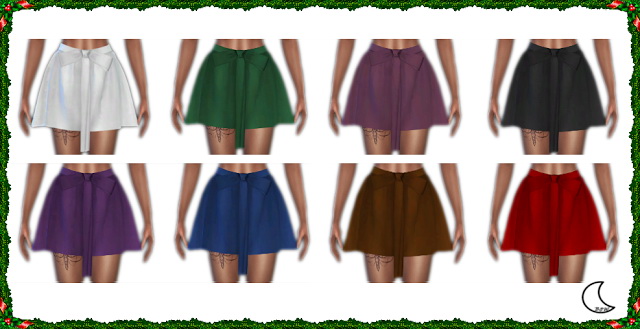Sims 4 BELLA SKIRT WITH BOW at Blue8white