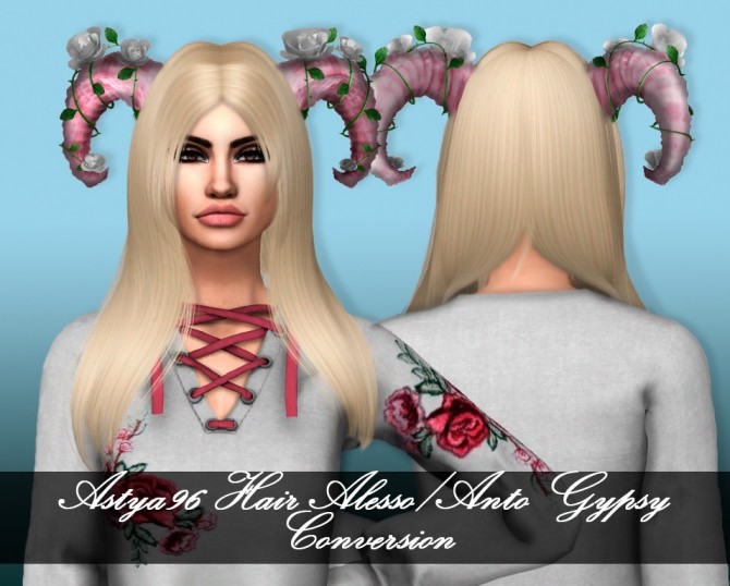 Sims 4 AntoSims/Alesso Hair Gypsy Conversion at Astya96