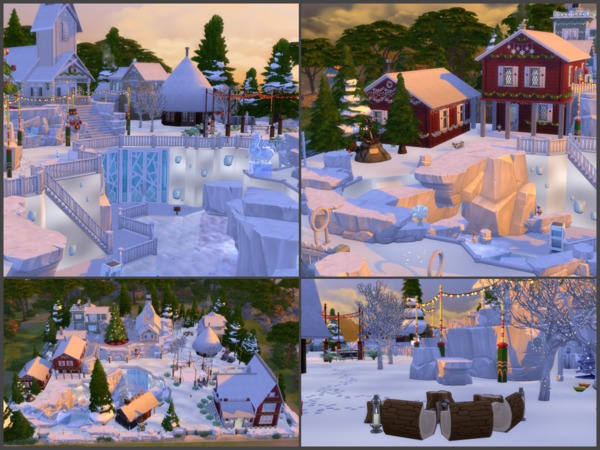 Sims 4 Northern Lights village by kilra at TSR