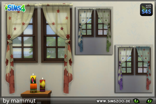 Sims 4 Star curtains by mammut at Blacky’s Sims Zoo