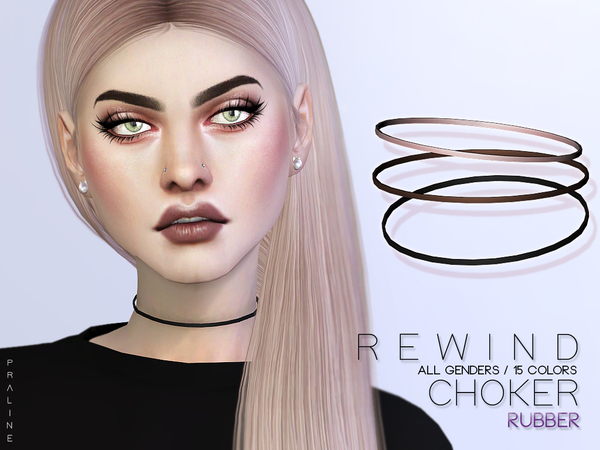 Sims 4 Rewind Choker Duo by Pralinesims at TSR