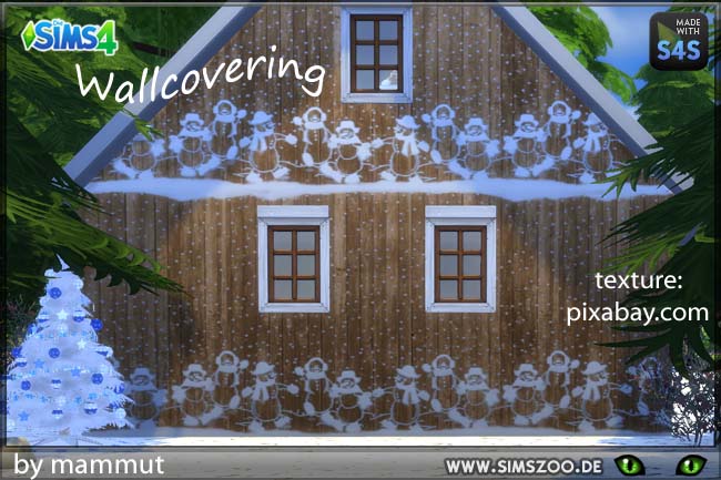 Sims 4 Snowmen wall decal by mammut at Blacky’s Sims Zoo