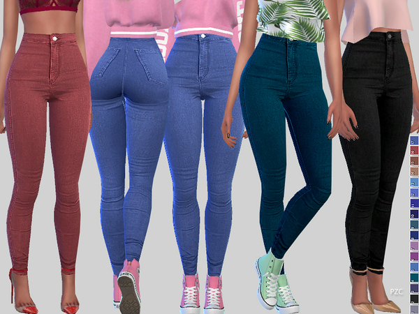 Sims 4 Harley Denim Jeans by Pinkzombiecupcakes at TSR