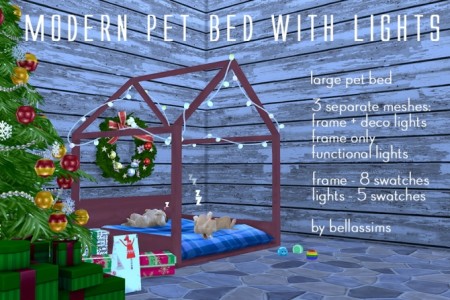 Modern pet bed with lights at Bellassims