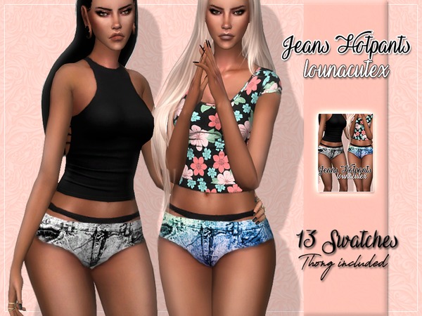 Sims 4 Jeans Hotpants by Louna at TSR
