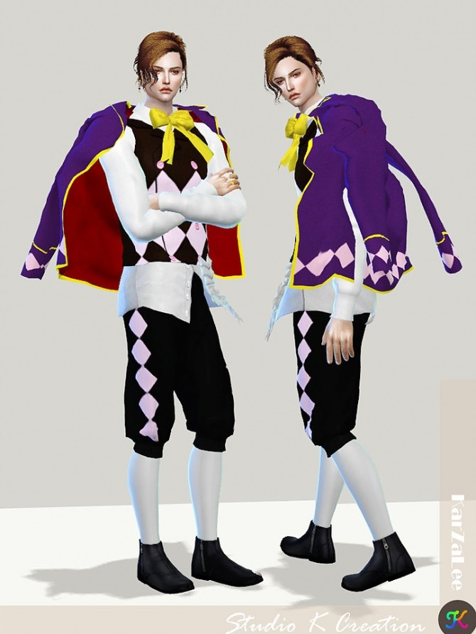 Sims 4 Black Butler Joker outfit at Studio K Creation