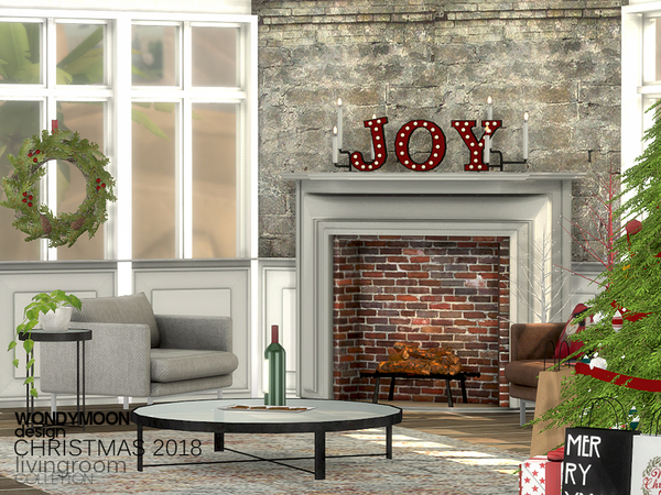 Sims 4 Christmas 2018 Livingroom by wondymoon at TSR