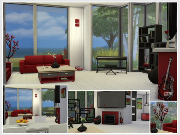 Sims 4 Rouge baiser house by philo at TSR