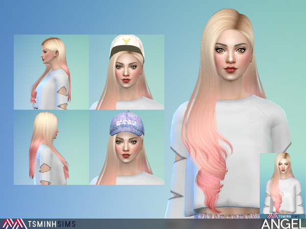 Sims 4 Angel Hair 49 by TsminhSims at TSR