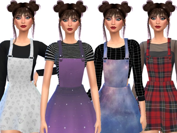 Sims 4 Kawaii Overalls by Wicked Kittie at TSR