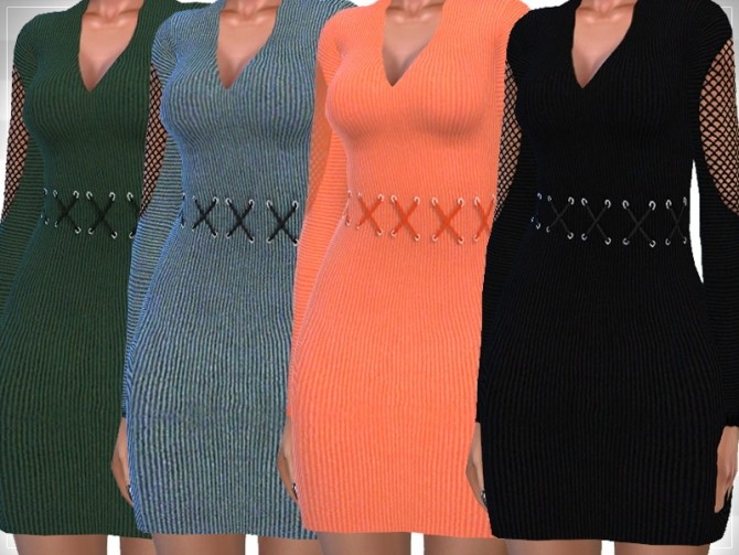 Sims 4 Chic Sweater Dress at Lounacutex