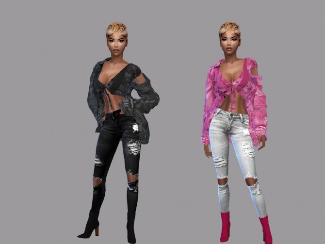 Sims 4 Ripped jeans at Teenageeaglerunner