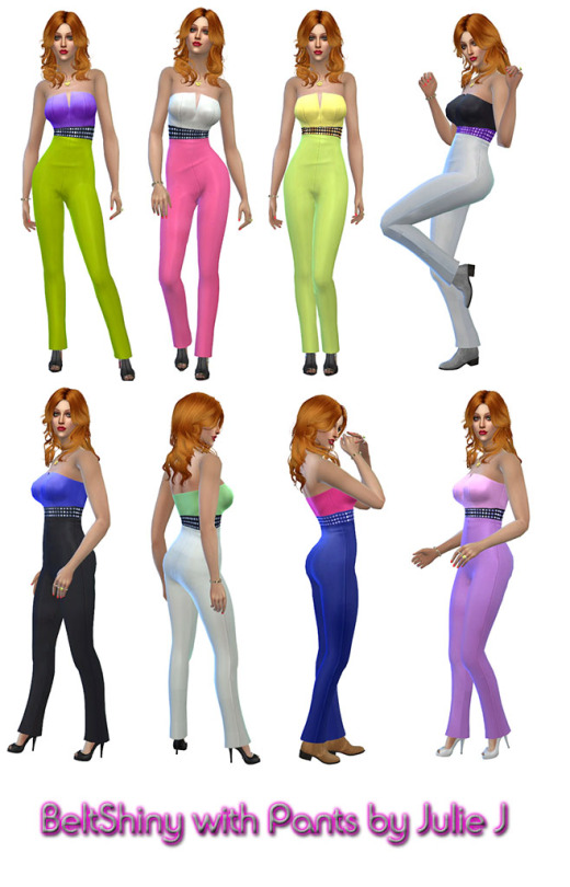 Sims 4 Belt Shiny with Pants at Julietoon – Julie J
