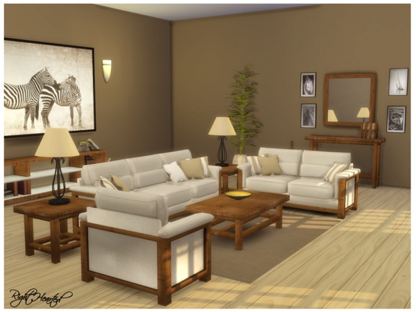 Sims 4 Zia Living Set by RightHearted at TSR