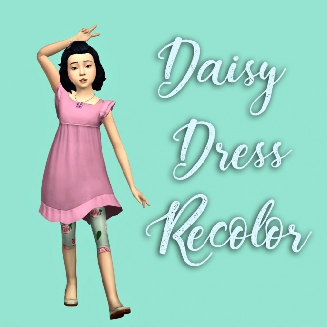 Sims 4 Daisy Dress Recolor at Teanmoon