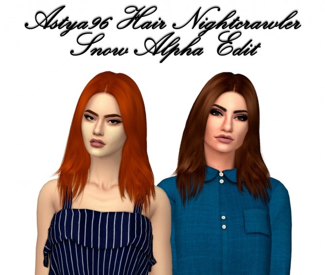 Sims 4 Nightcrawler Snow Hair Alpha Edit at Astya96