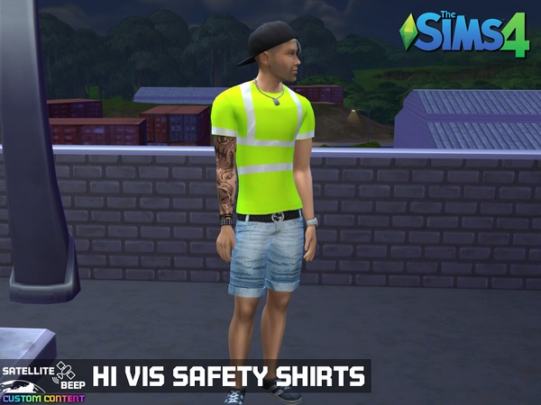 Sims 4 Hi Vis Safety Shirts by SatelliteBeep at TSR